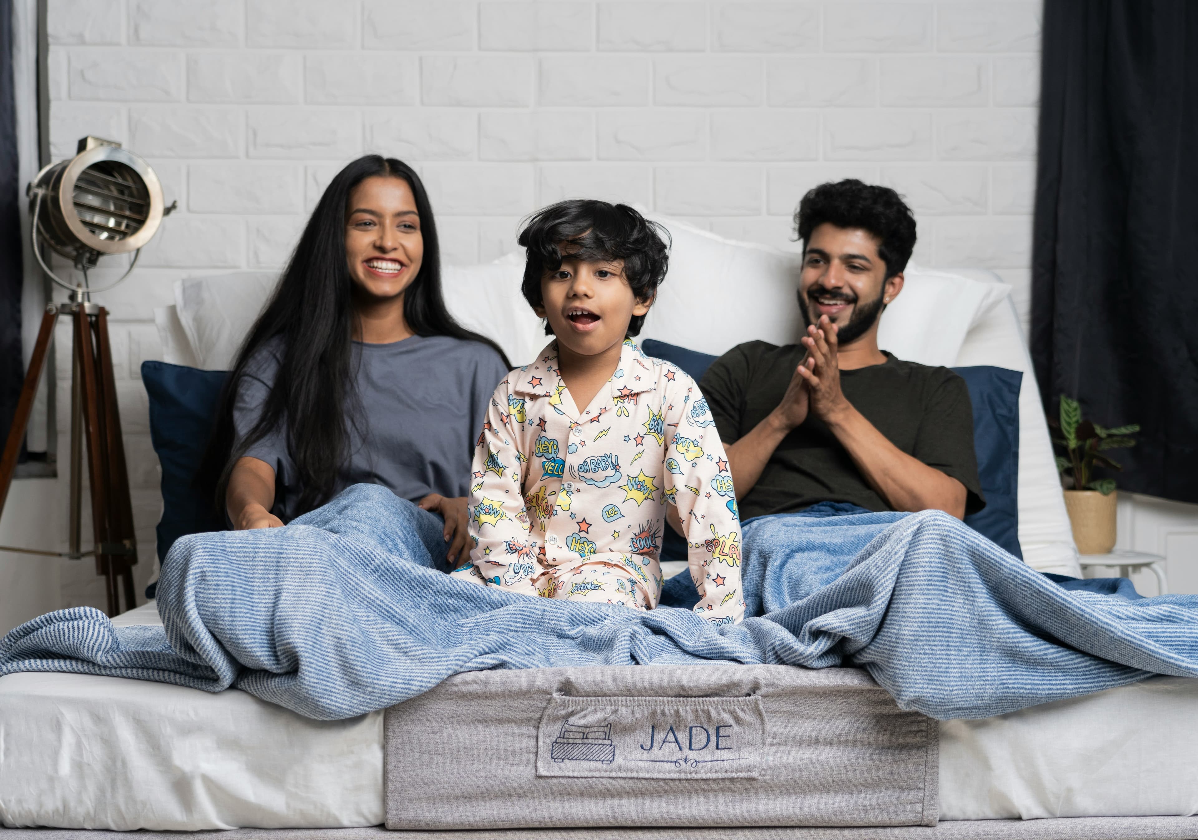 Happy family at home